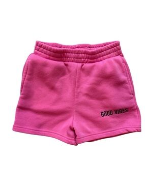 Stella Tweed Hot Pink "Good Vibes" Girls' Fleece Shorts